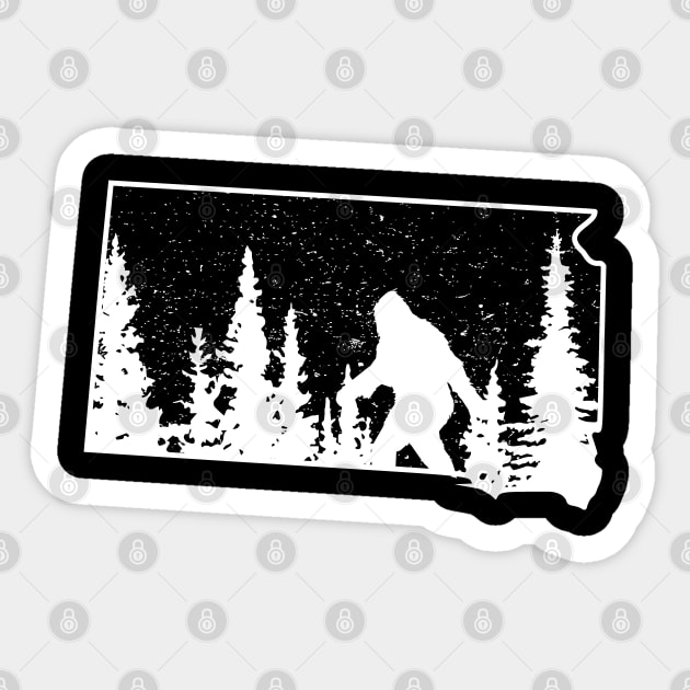 South Dakota Bigfoot Gift Sticker by Tesszero